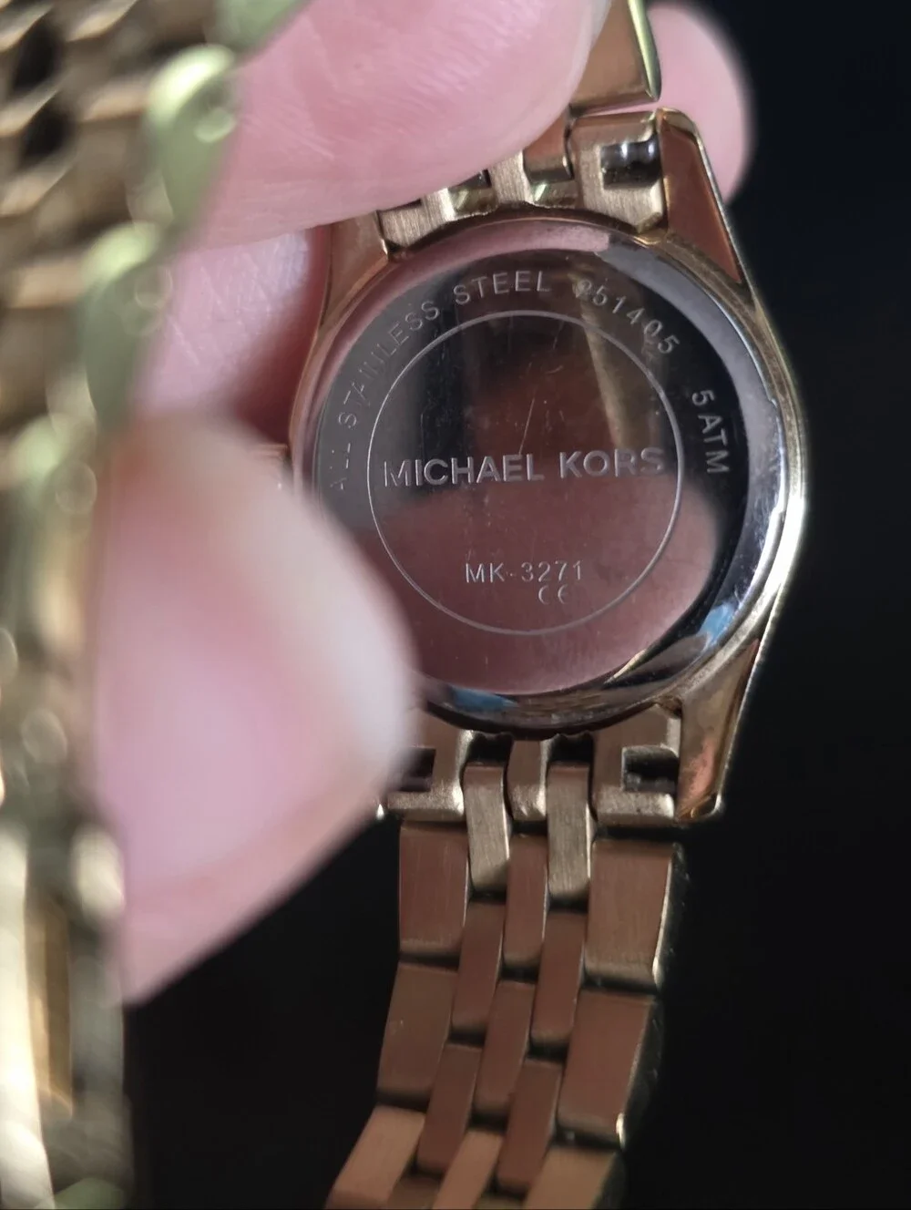 Michael Kors Gold Bracelet Watch with Blue Dial